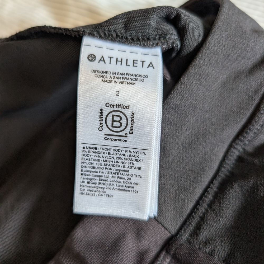 Athleta Womens 2 Black Athletic Pants Activewear Athleisure Sportswear Workout - Picture 8 of 8